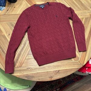 Polo by Ralph Lauren Men's Burgundy Crewneck Sweater